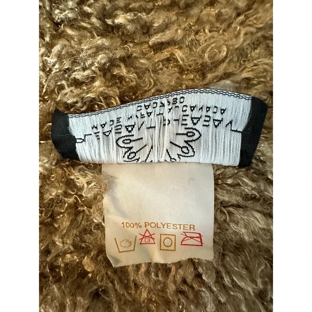 Pleasant Pheasant Women's Rectangular‎ Fuzzy Scarf One Size Beige Fringe Trim